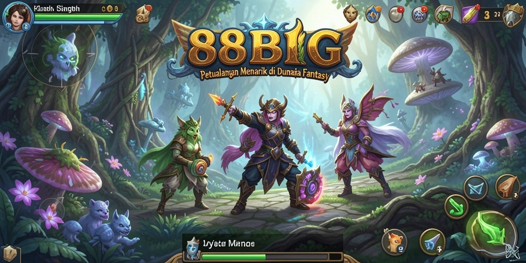 Tampilan utama gameplay 88BIG yang penuh petualangan.