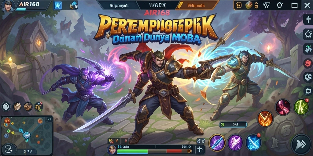 Tangkapan layar gameplay AIR168 menampilkan pertempuran tim yang seru.