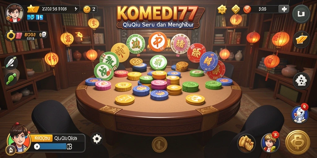 Tampilan gameplay QiuQiu di KOMEDI77 yang menarik.