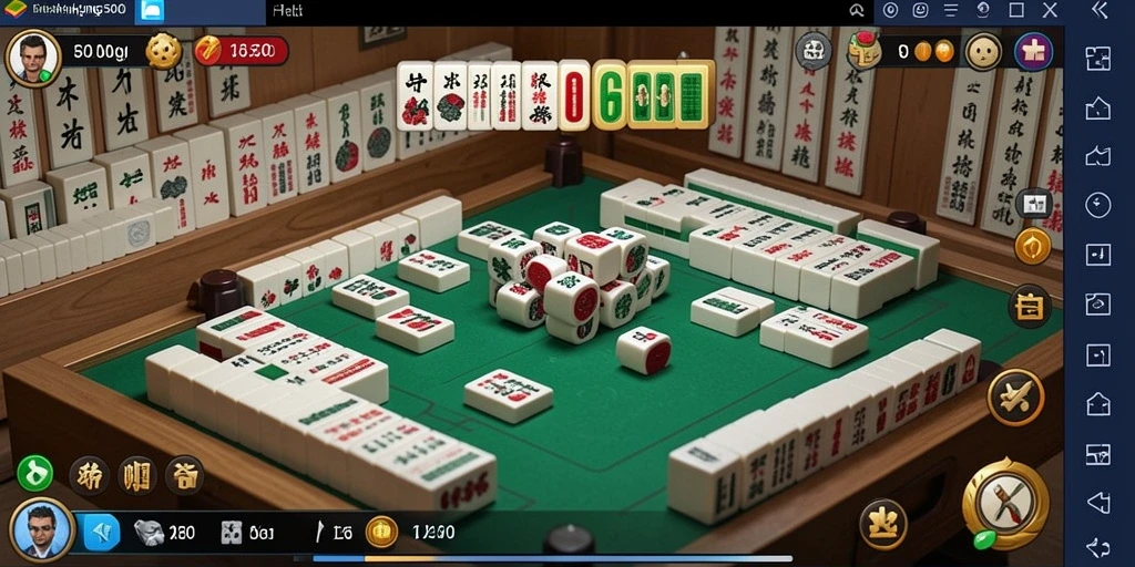 Screenshot gameplay MAHJONG500 yang menunjukkan momen seru dalam permainan musik.