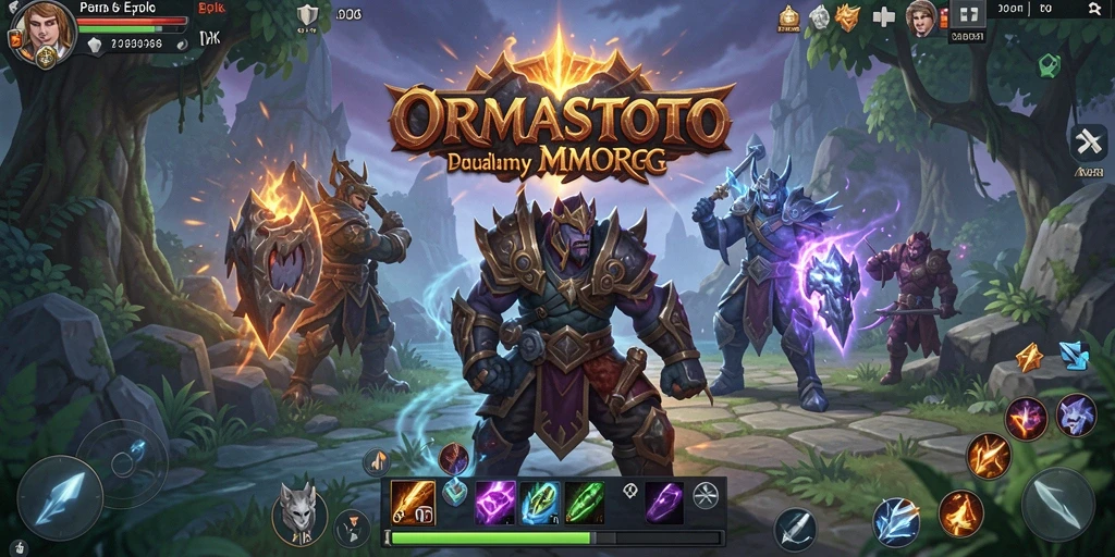 Screenshot utama ORMASTOTO menampilkan aksi seru dalam dunia MMORPG.
