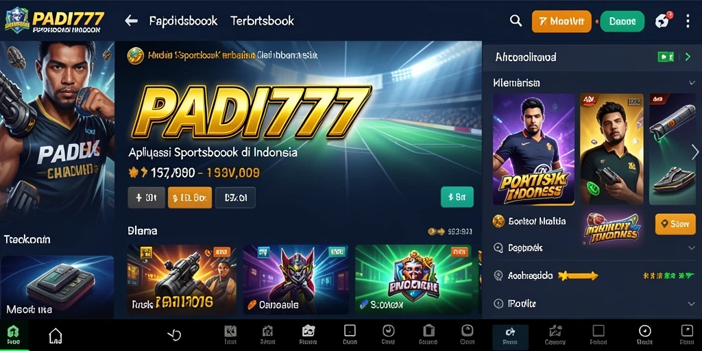 Tampilan screenshot utama PADI777 yang menunjukkan fitur taruhan olahraga.