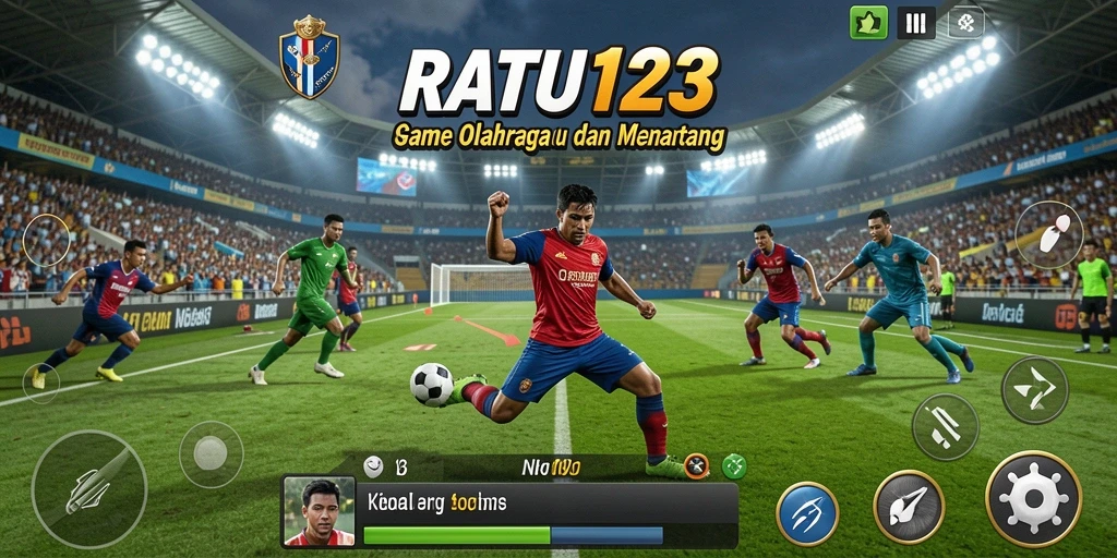 Screenshot gameplay <strong>RATU123</strong> yang menampilkan aksi seru di lapangan.