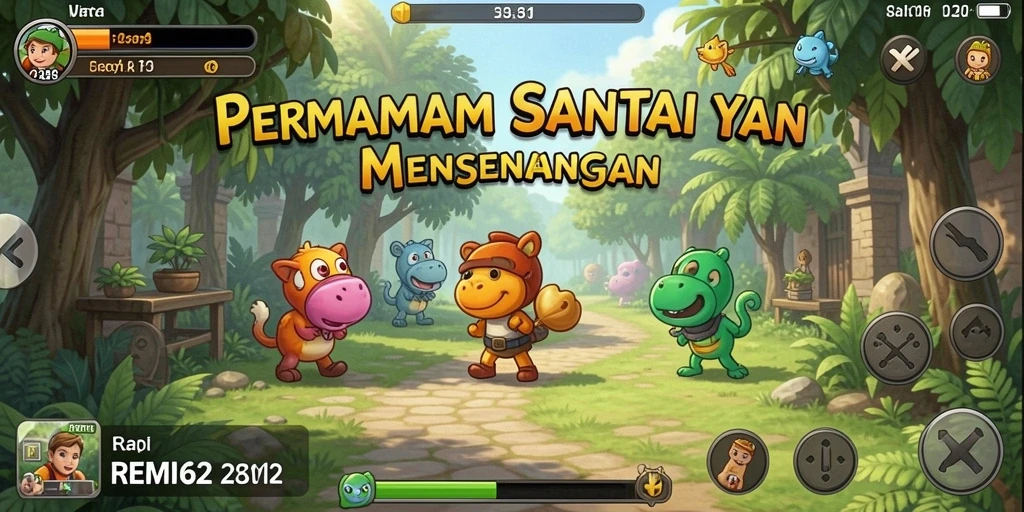 Tampilan gameplay seru dan menenangkan di REMI62.