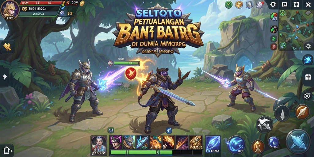 Tampilan gameplay menakjubkan dari SELTOTO dengan karakter dan arena pertarungan.