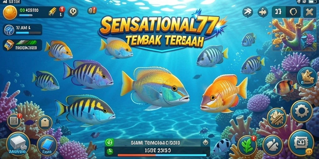 Tampilan gameplay menembak ikan yang seru dan menantang.