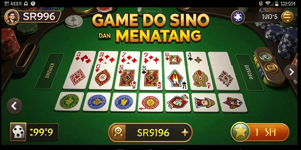 Tampilan permainan domino yang seru dan kompetitif di SR996.