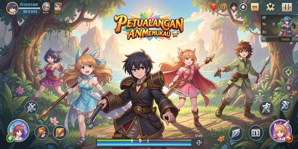Tampilan gameplay T6 yang khas dengan karakter anime.